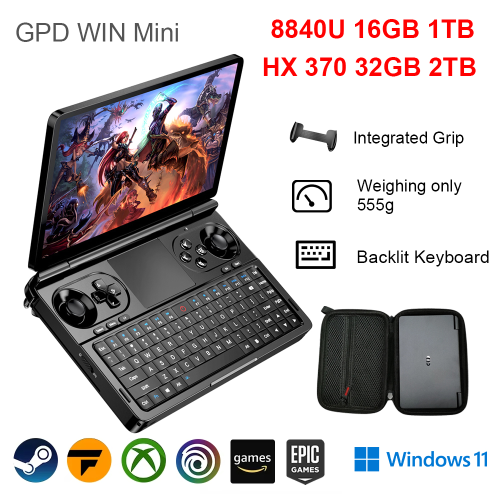 Nuevo 2025 GPD WIN Mini AI 9 HX 370 7 pulgadas 120Hz tableta de juegos portátil 64GB RAM 2TB SSD Mini consola de juegos portátil de bolsillo