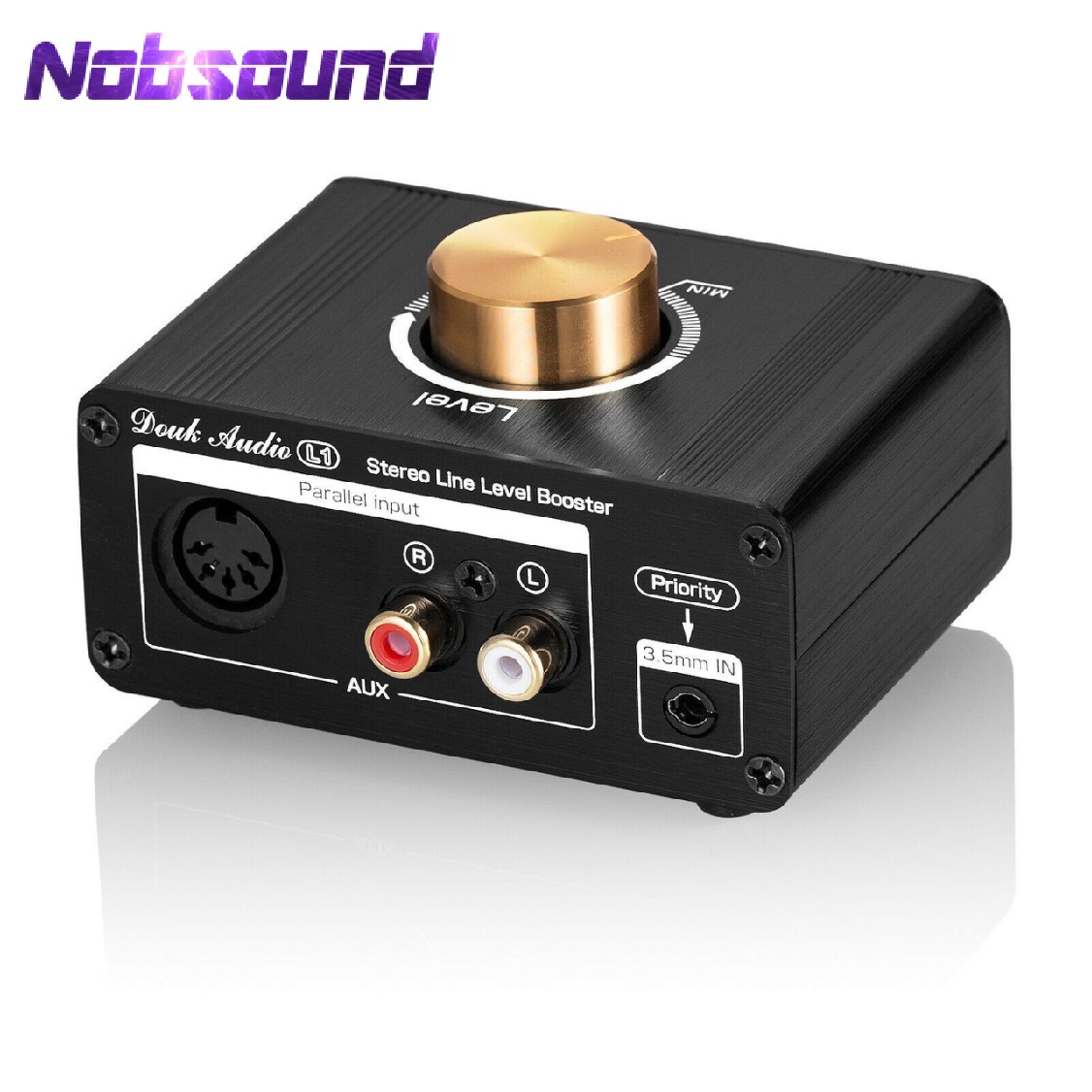 Предварительный усилитель Nobsound HiFi стерео линейного уровня, мини усилитель аудиосигнала 20 дБ, предварительный усилитель с высоким коэффициентом усиления, управление громкостью для Ipod, MP3, телефона