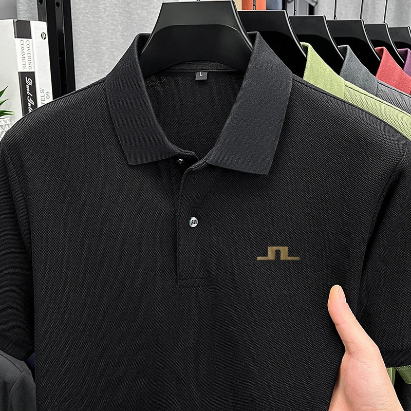 Koreanischer Stil 100% Baumwolle Herren Sommer Kurzarm-Poloshirt mit Kragen und Knöpfen in Verschiedenen Farben Freizeitmode Bestseller Herrenbekleidung