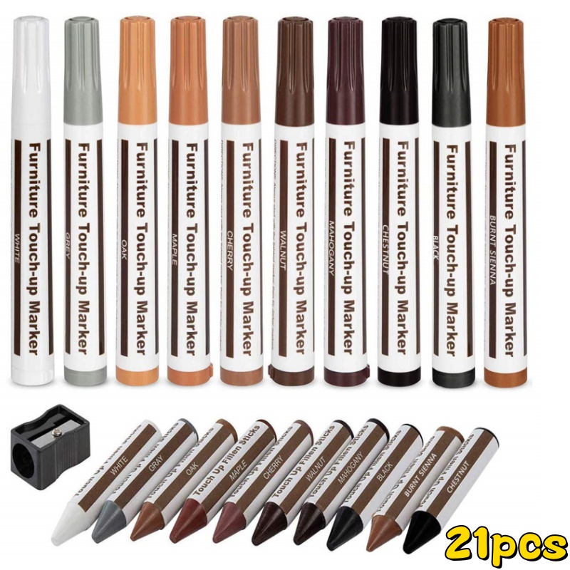ซ่อมเฟอร์นิเจอร์ปากกาไม้เครื่องหมายWax Sticks Removerรอยขีดข่วนFillerสีคืนชุดตู้ไม้ชั้นตารางซ่อมเครื่องมือ