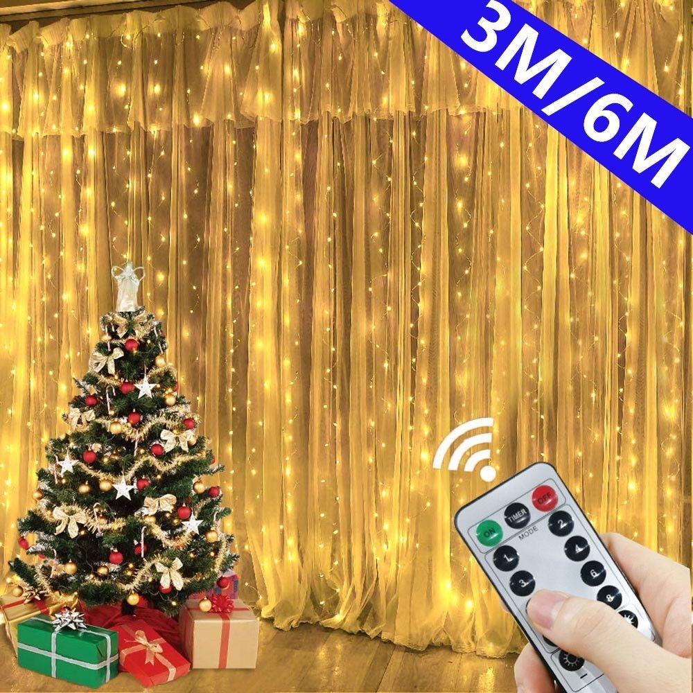 3/4/6M USB rideaux feston lumière LED guirlandes lumières de noël décorations de noël chaîne lumières nouvel an 2024 guirlande de rue