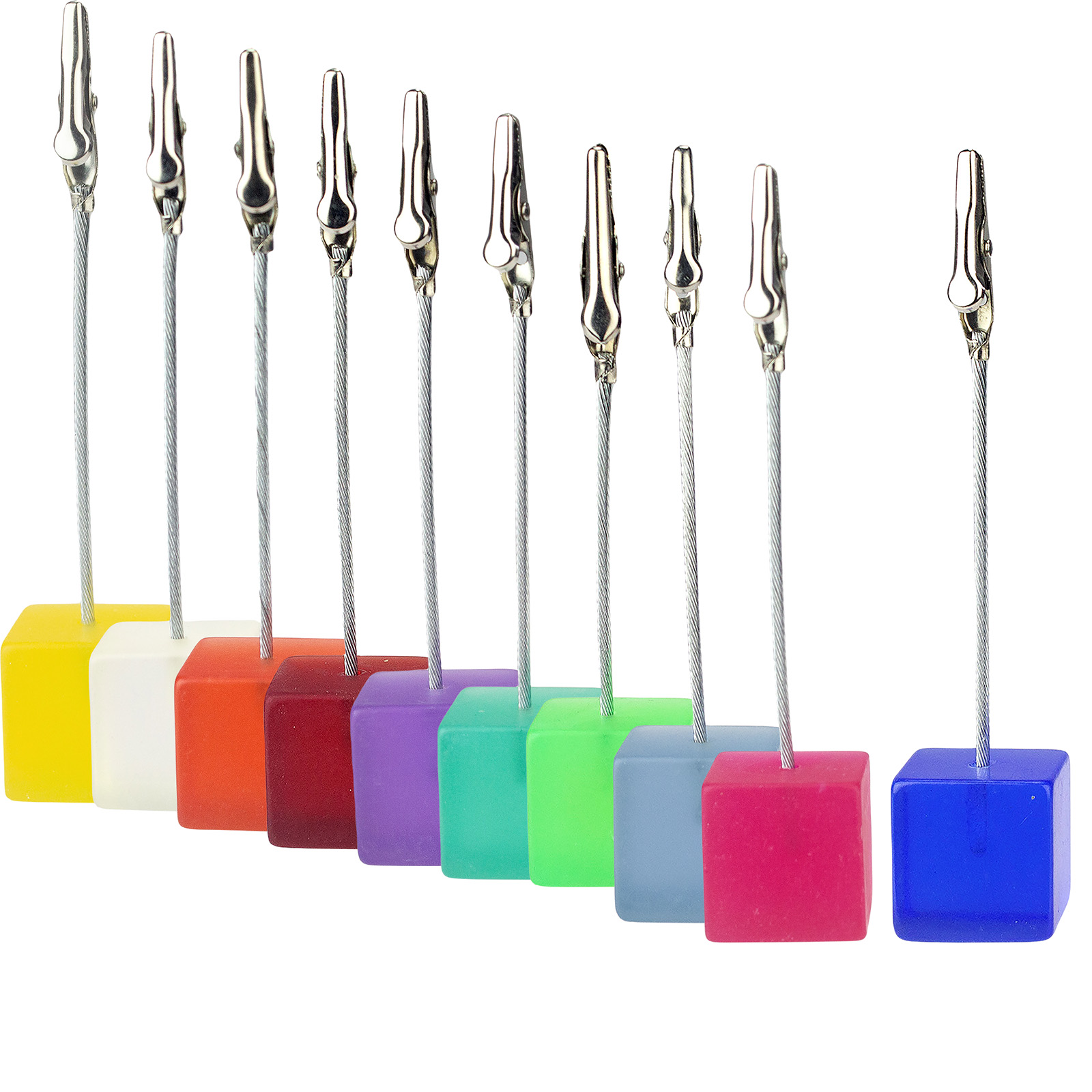 Lot de 10 supports Photo sur support Cube, Clips pour notes mémo à Base en résine, pince pour carte de Place de mariage de Table, cadeau de vente en gros
