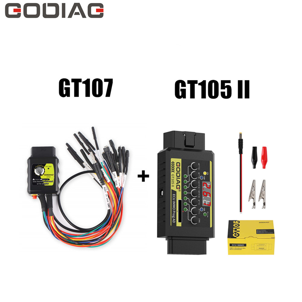 GODIAG GT107 + GT105 II DSG Plus Adaptor Data Gearbox Untuk DQ250/ DQ200/VL381/VL300/ DQ500/DL501