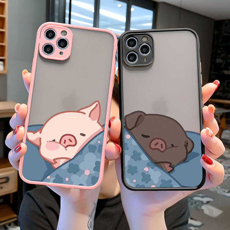 Schattig roze varkentje cartoon telefoonhoesje voor iPhone 17 16 14 15 11 13 12 Pro Max Mini voor iPhone X XS XR 16 15 14 Plus zachte achterkant hoesjes
