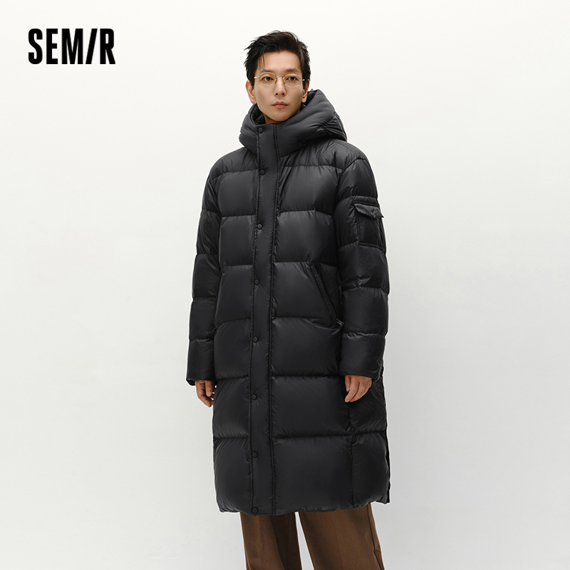 Пуховик Semir, мужская зимняя куртка на 90% пуху, гусиный пух, утолщенная водоотталкивающая антистатическая верхняя одежда с длинным капюшоном, мужская одежда
