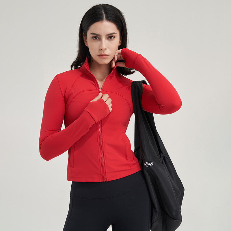 TRY TO BN Abrigo de manga larga con cremallera para mujer, Tops deportivos sueltos, camiseta transpirable con protección solar, ropa de entrenamiento para correr, gimnasio y Fitness