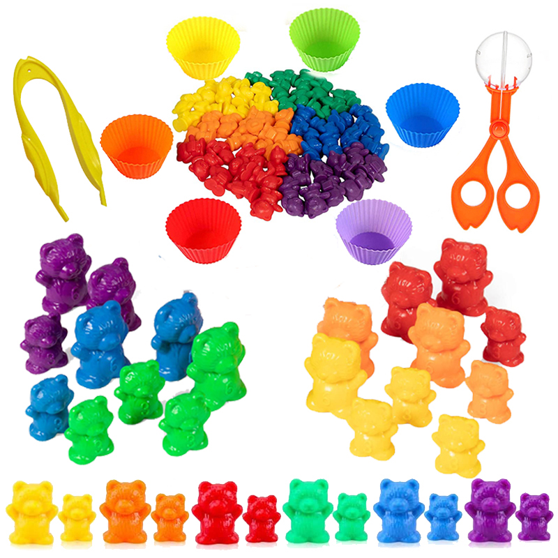 Juego de combinación de arcoíris para niños, cognición, clasificación de Color arcoíris, entrenamiento de Motor fino, Montessori, educación sensorial, rompecabezas, juguete, regalo