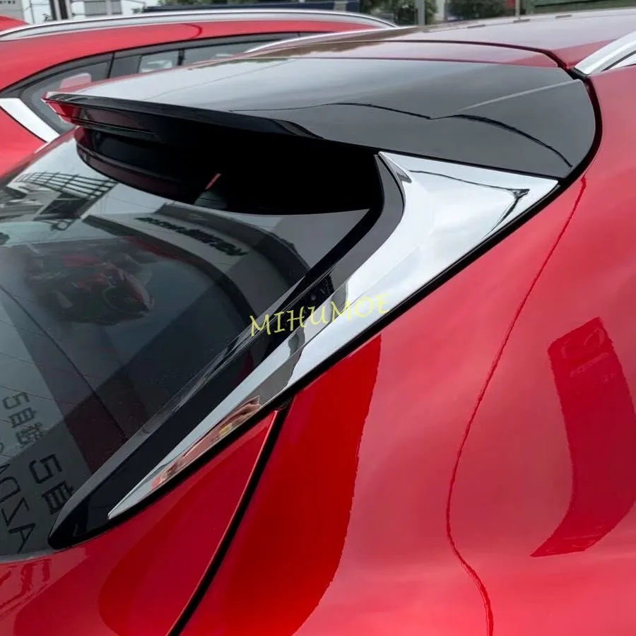 Chrome porta traseira do carro janela spoiler asa capa guarnição para mazda cx30 CX-30 dm 2020 2021 2022 2023 2024 2025