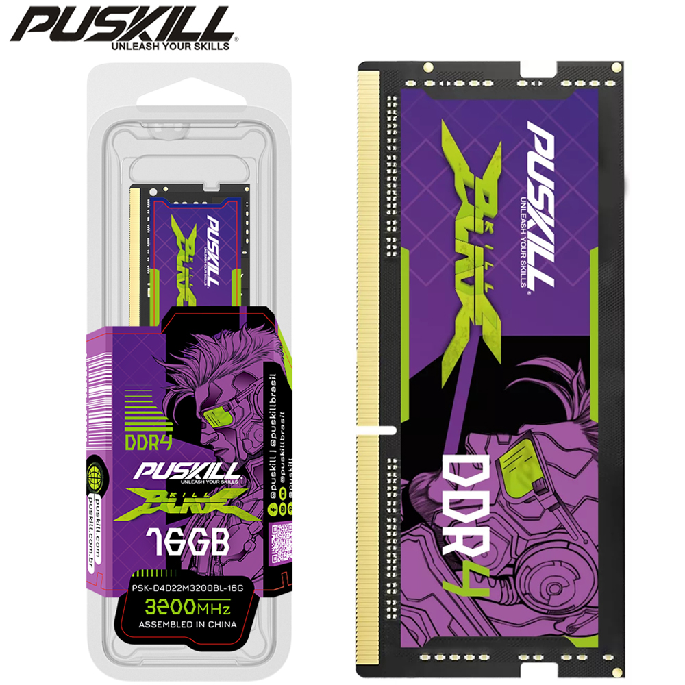 PUSKILL Notebook DDR4 RAM 16 GB 3200 MHz 2666 MHz 2400 MHz 260-PIN 1,2 V Sodimm Laptop-Speicher