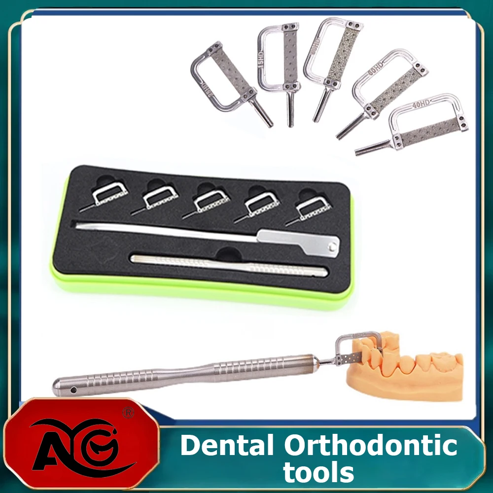 AG 1Box Dental Kieferorthopädie Interproximal Emaille Reduktion IPR Automatischer Streifen Doppelseitig + Griff