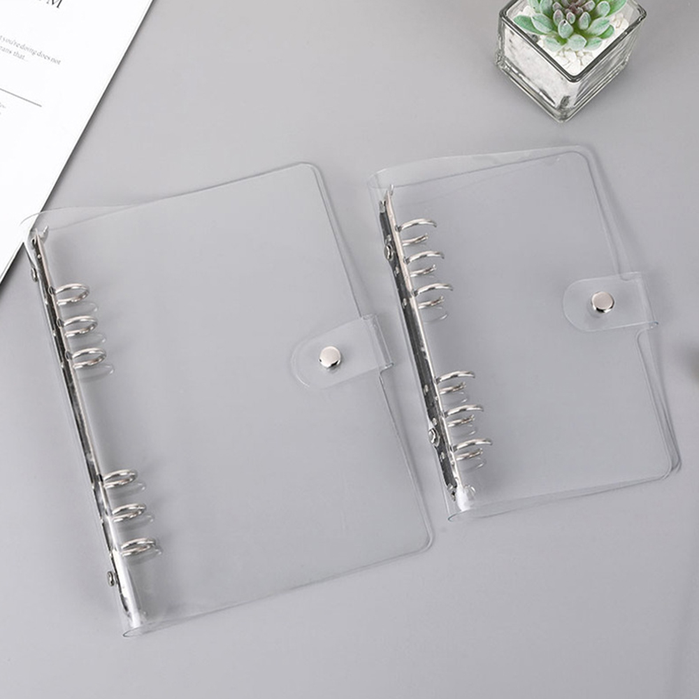 1PC Travel Ledger Seal Punch Card โน้ตบุ๊คโปร่งใสหลวม Pvc Shell Ledger