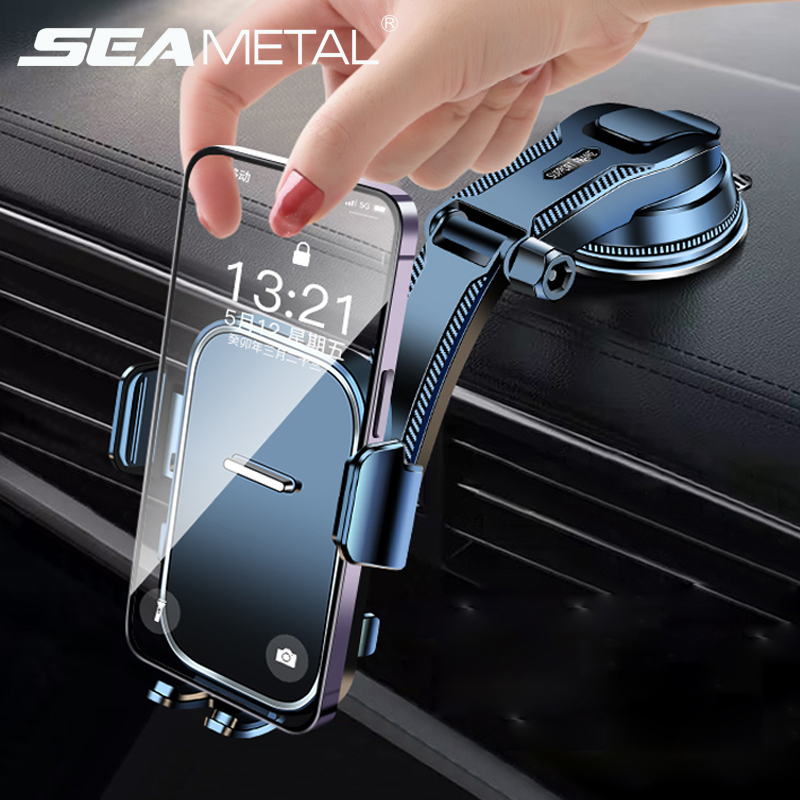 Soporte Universal para teléfono móvil SEAMETAL para salpicadero de coche, soporte colgante para parabrisas de escritorio, navegación GPS