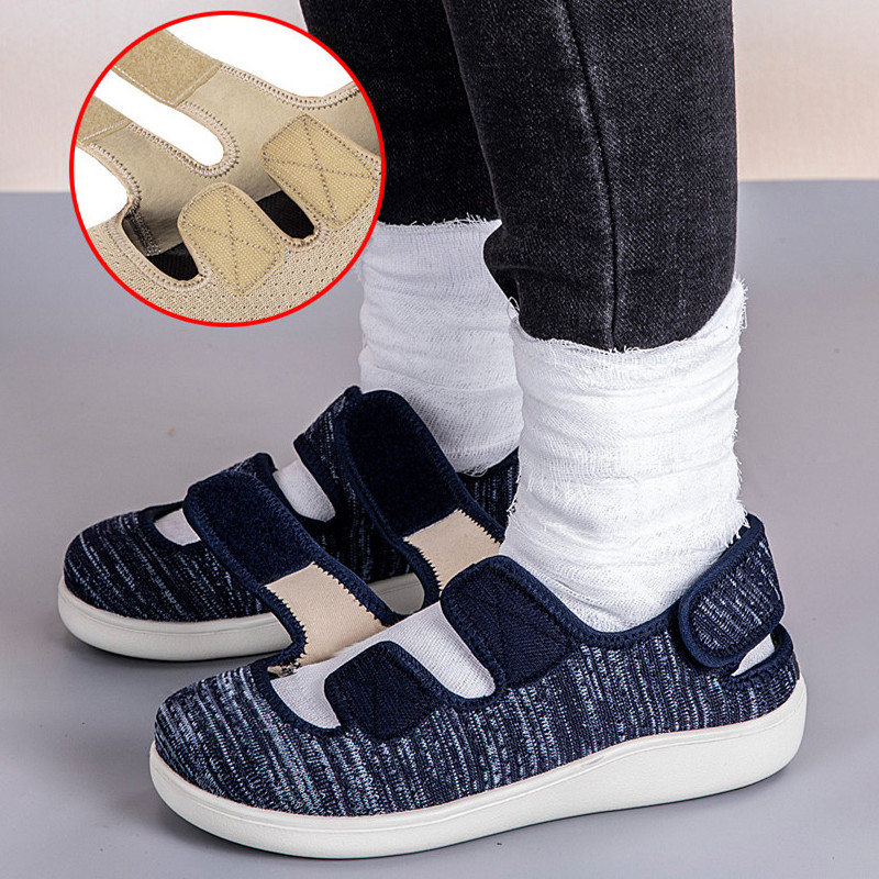 Nowe damskie ortopedyczne buty na szerokie stopy, na obrzęki, do chodzenia, codzienne, unisex, z korekcją palucha, regulowane, miękkie, wygodne, dla diabetyków, męskie.