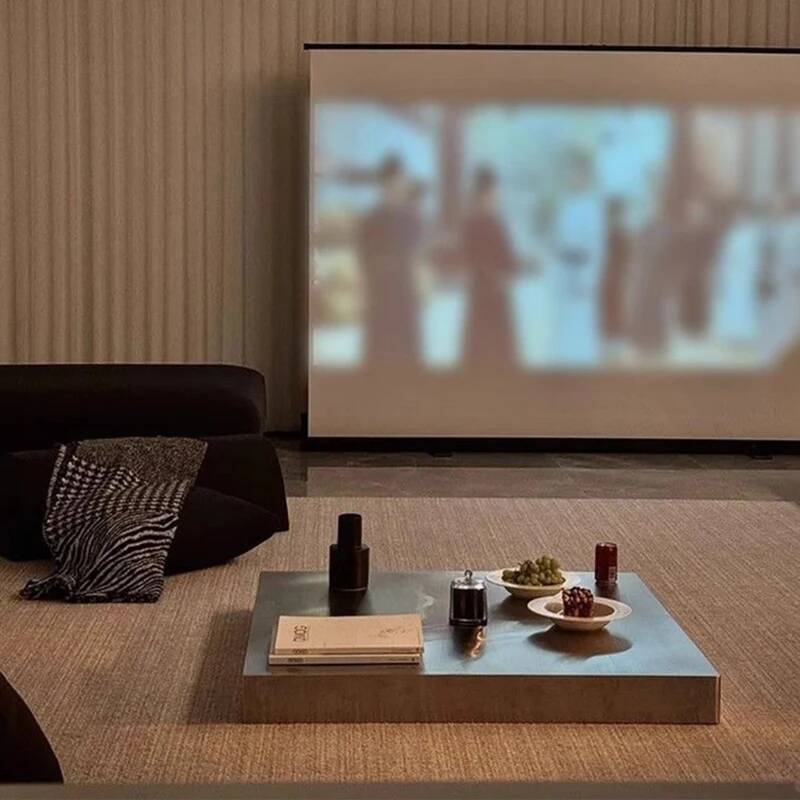 Mesas de centro italianas, mesa auxiliar de acero inoxidable, mesas de té minimalistas, mesa central moderna para sala de estar, muebles de diseño de lujo