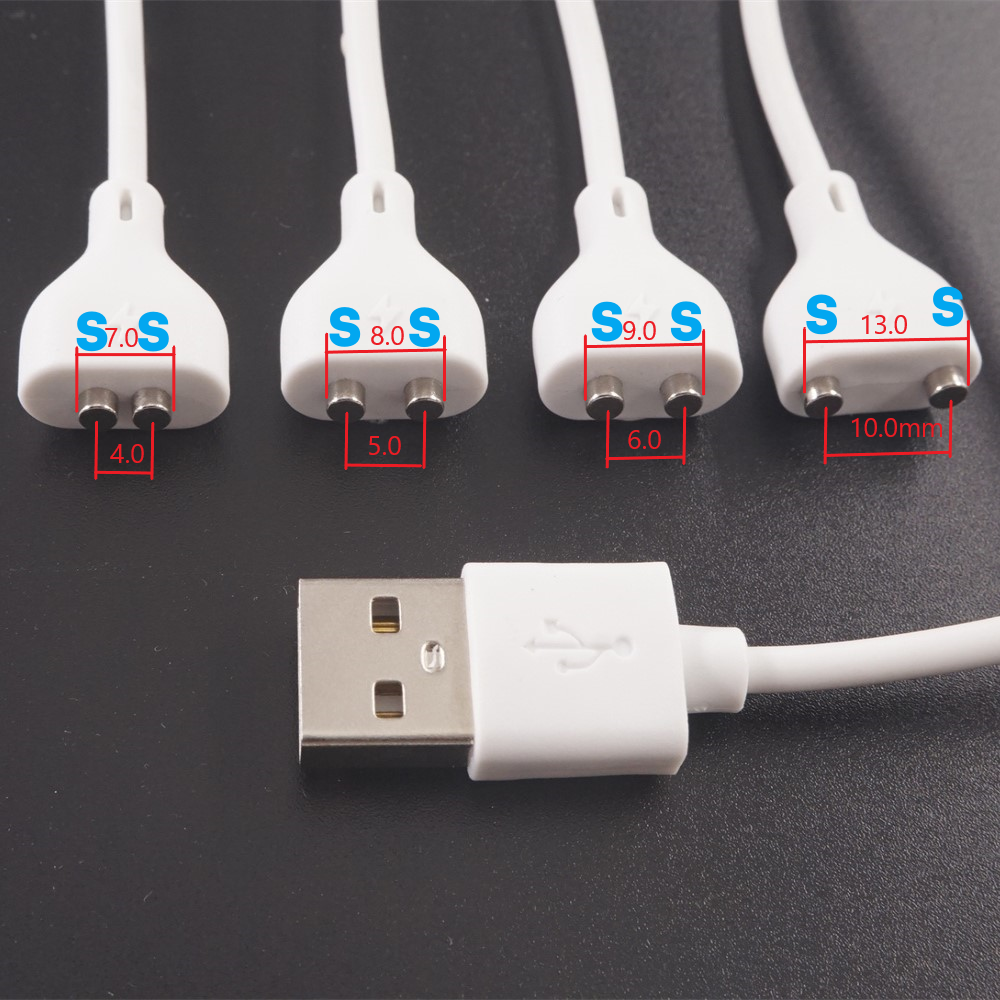 1 Buah 2 Pin Ruang Pusat Kabel Pengisian Daya Magnetis 5MM 6 7 8 9 10 Pengisi Daya USB Penyedot Magnet Instrumen Kecantikan Sikat Gigi