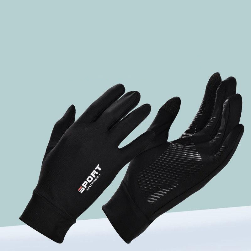 1 paire de gants d'été en soie glacée, tactiles, antidérapants, imperméables, pour la pêche en extérieur, protection solaire, gants de vélo