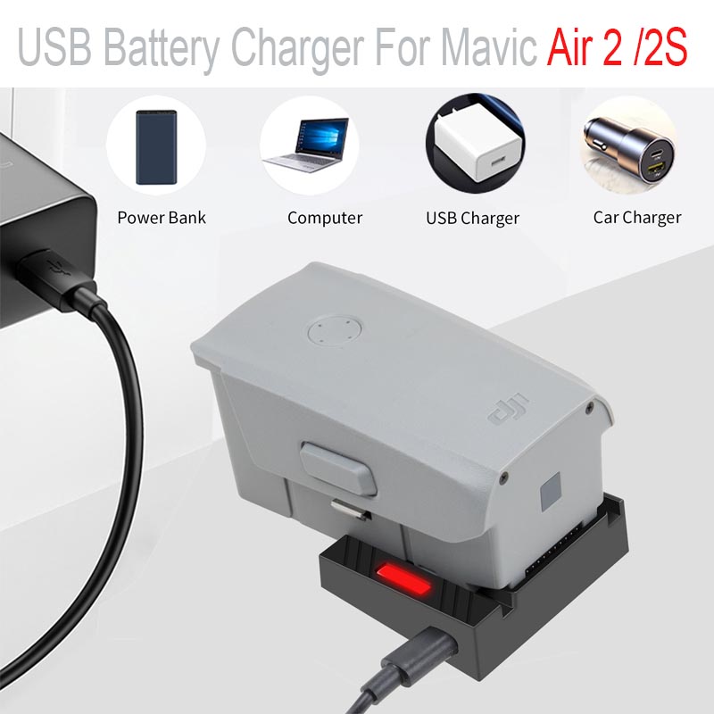 USB-зарядное устройство для Mavic Air 2/2S Drone, быстрое зарядное устройство, зарядка через USB с кабелем типа C, аксессуары