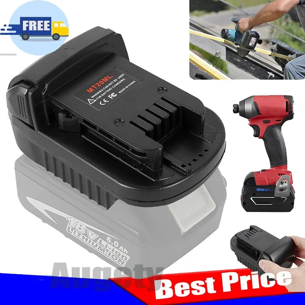 Адаптер MT20ML для литий-ионного аккумулятора Makita 18 В BL1830 BL1860 BL1815, преобразователь в литиевую батарею Milwaukee 18 В