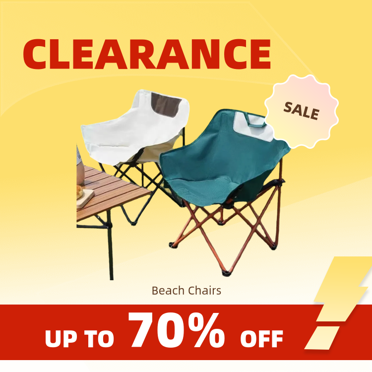 Clearance_야외 접이식 의자, 달 의자, 휴대용 라운지 의자, 낚시 의자, 캠핑, 피크닉, 레저 해변 의자, M