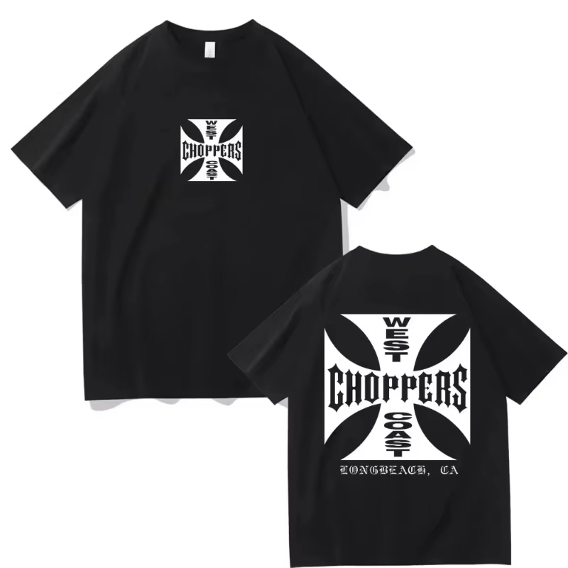 แฟชั่นฤดูร้อนเสื้อยืดผู้หญิงผู้ชายเวสต์โคสต์ ชอปเปอร์สเสื้อยืดพิมพ์ลายลำลองแขนสั้นเสื้อยืดคอกลมเสื้อผ้าวินเทจเสื้อยืด