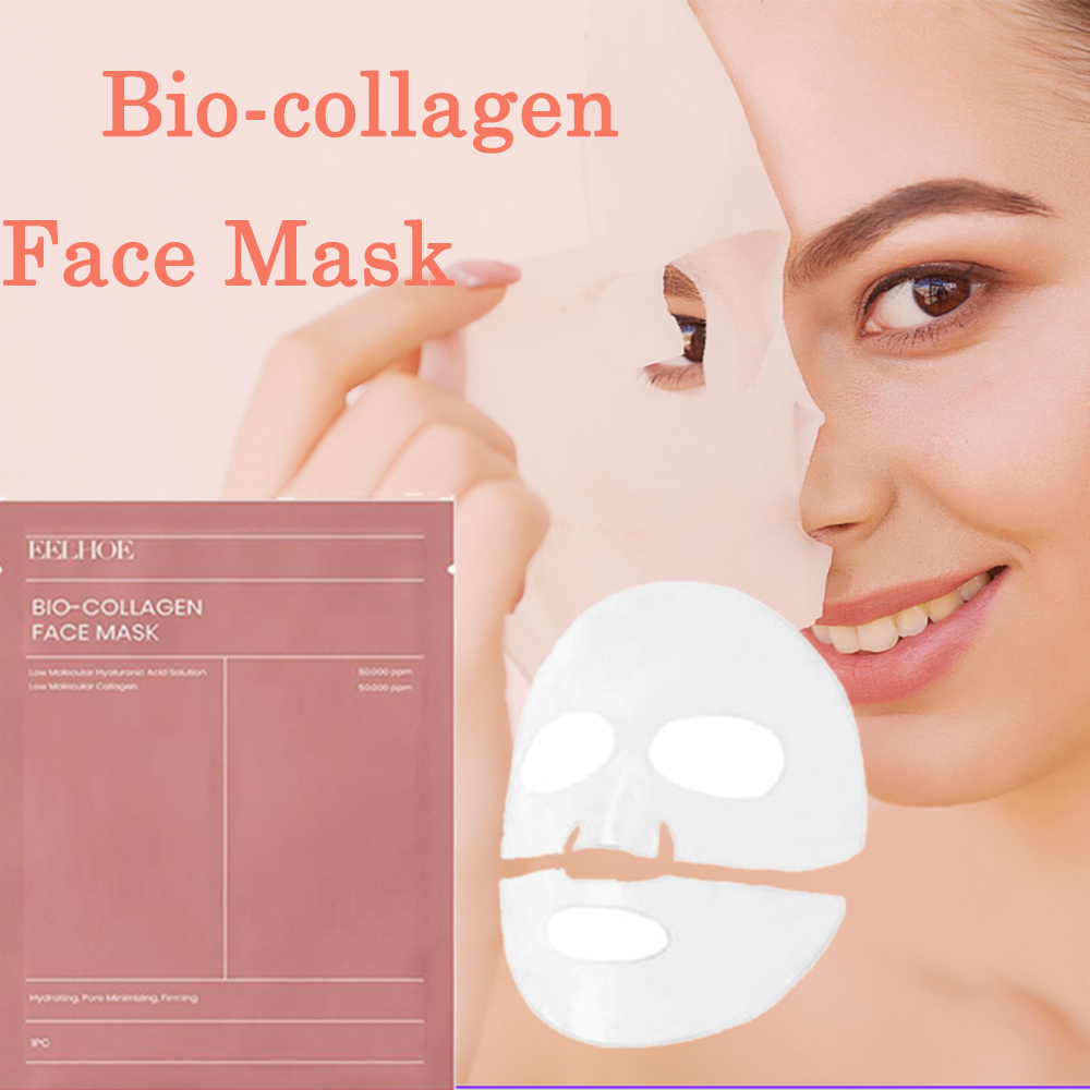 Mascarilla facial de biocolágeno hidratante refrescante mascarilla Facial Vc mascarilla Facial blanqueamiento Facial antienvejecimiento cuidado de la piel 1/2/5 Uds
