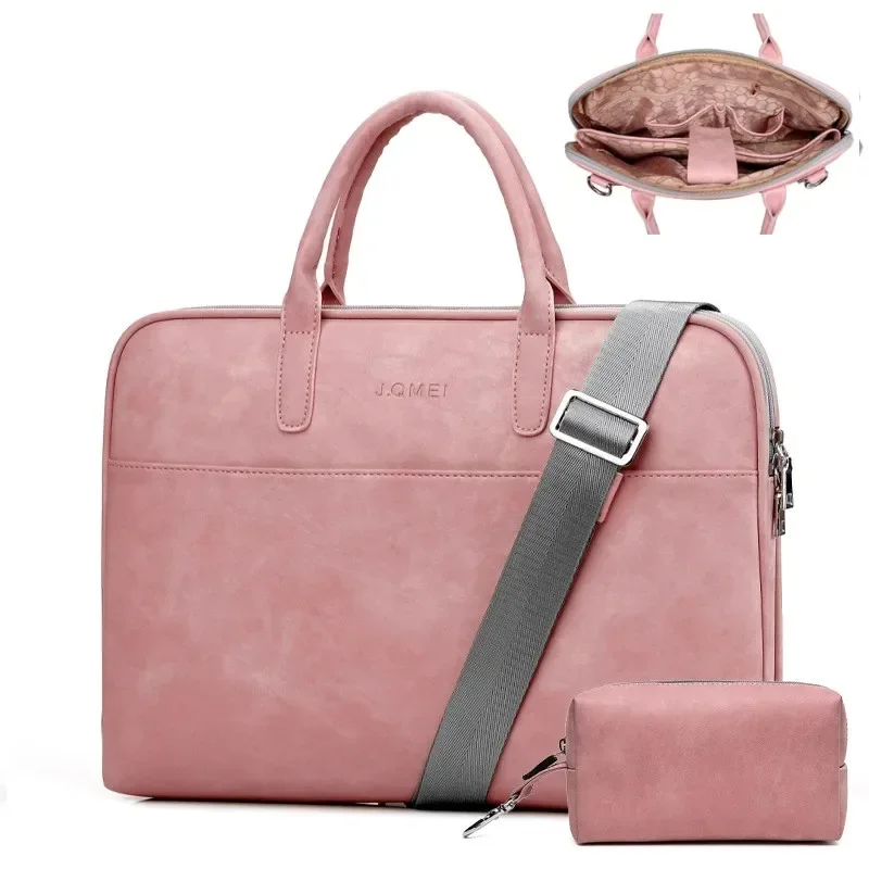Sac à bandoulière étanche en PU pour femmes, sac à main porte-documents tendance pour MacBook Air 13, convient à 13.3/14/15/15.6/16/17/17.3 pouces