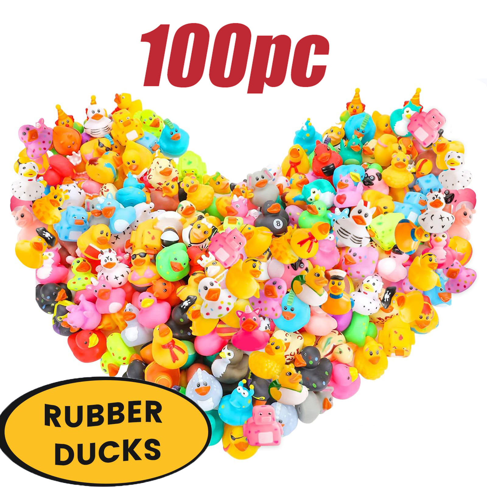 1-100 шт. резиновые утки оптом, ассортимент уток для Jeep Ducking Floater Duck, игрушки для ванной, сувениры для вечеринок