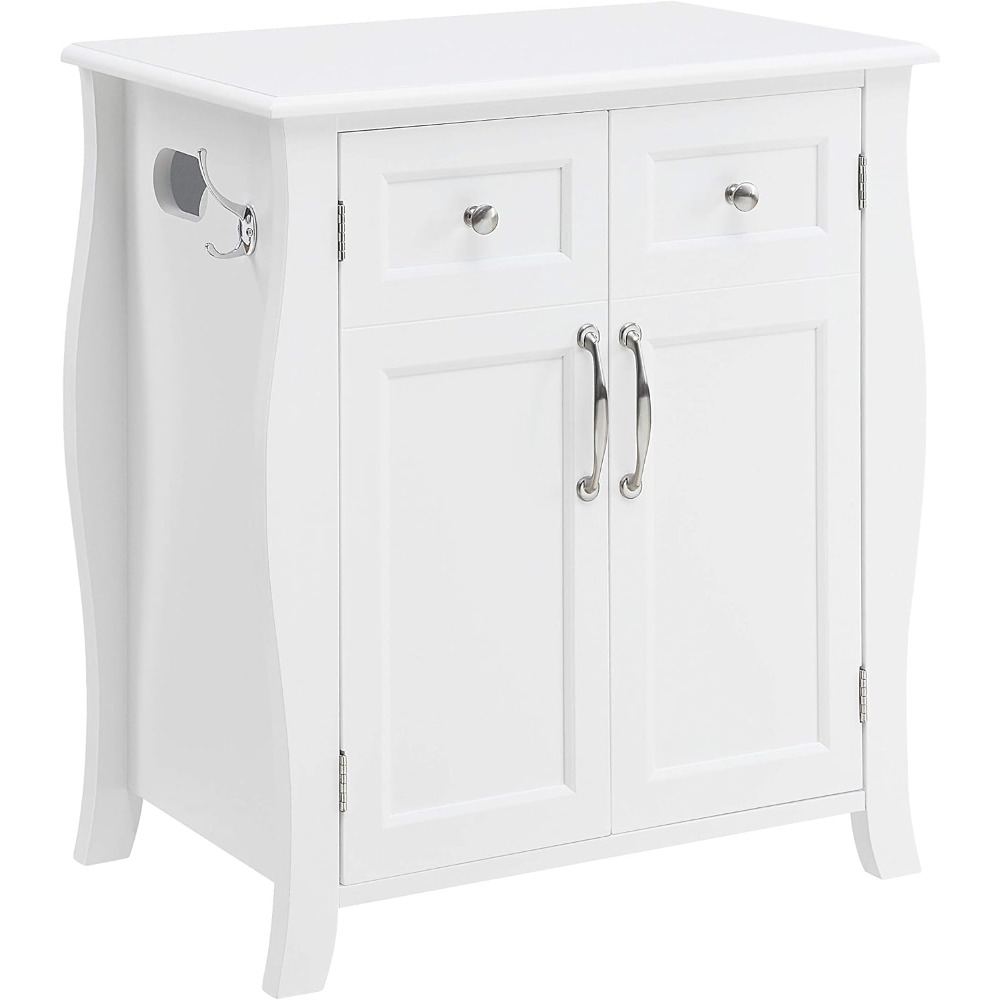 Bedroom CPAP Nightstand with Drawers for CPAP Accessories & Machine - Sleek Wooden Night Stand with CPAP Hose Holder Bed Side T