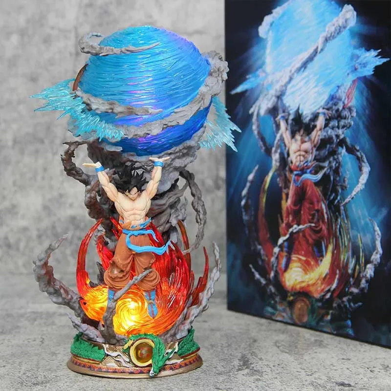 ฟิกเกอร์ดราก้อนบอล25ซม. ฟิกเกอร์ตัวการ์ตูน goku Super Genki ตัวเลขเรืองแสง dbz GK รูปแกะสลัก PVC รูปปั้นของเล่นของขวัญสำหรับสะสม
