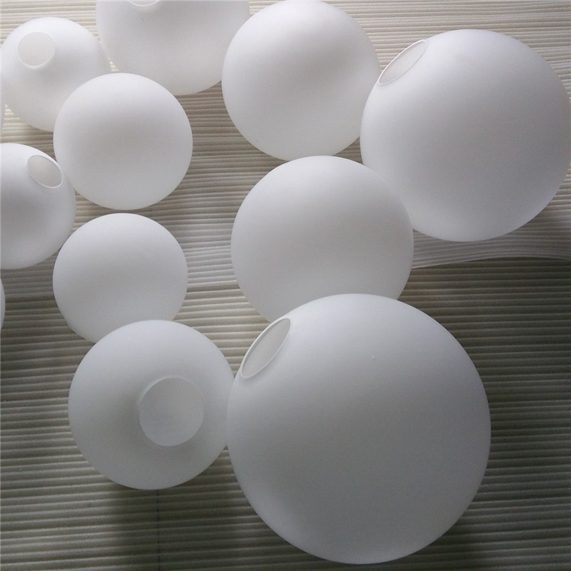 Pantalla de lámpara de cristal blanco, lámpara de montaje de pantallas de globo lechoso, D10cm D12cm D15cm D20cm D25cm cubierta de luz redonda, Pantalla Lampara