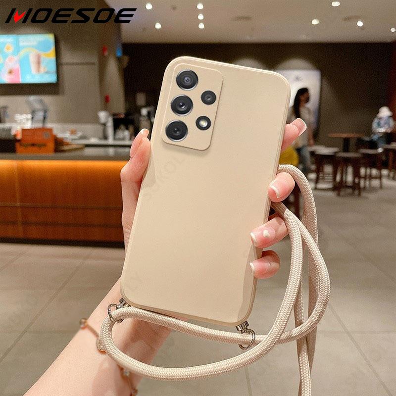 Casing Tali Selempang Lembut untuk Samsung Galaxy S25 Edge S24 S23 S22 Ultra S25 S24 FE A17 A56 A52 A53 A54 A55 A16 5G