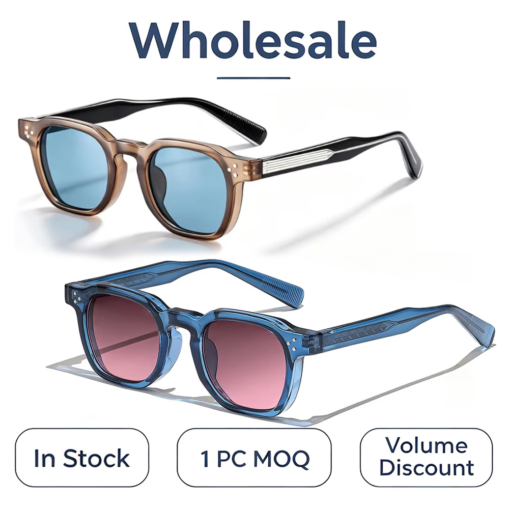 1/2/3 Pcs HBK Wholesale Fashion Men Sunglasses Retro UV400 Square Frame Sun Glasses Unisex Outdoor Travel Summer Glasses
