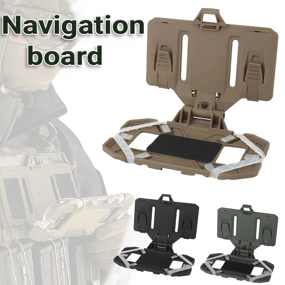 Colete Tático com Suporte para Celular e Mapas, Compatível com Colete de Caça MOLLE, Painel Administrativo Dobrável de Acesso Rápido