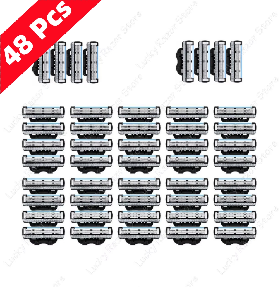 Lame de rasoir de rechange Gillette Mach 3, neuve, authentique, en acier inoxydable, tranchante, 3 couches, pour rasoir de sécurité manuel.
