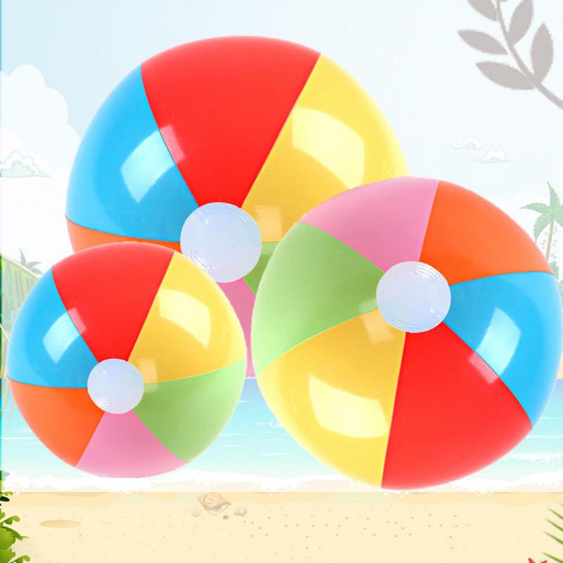 Paquete de 6 Pelotas de Playa Inflables de Colores Arcoíris, Recuerdos para Fiestas en la Piscina, Juguete Acuático de Verano, Pelota de Playa Inflable de PVC Multicolor