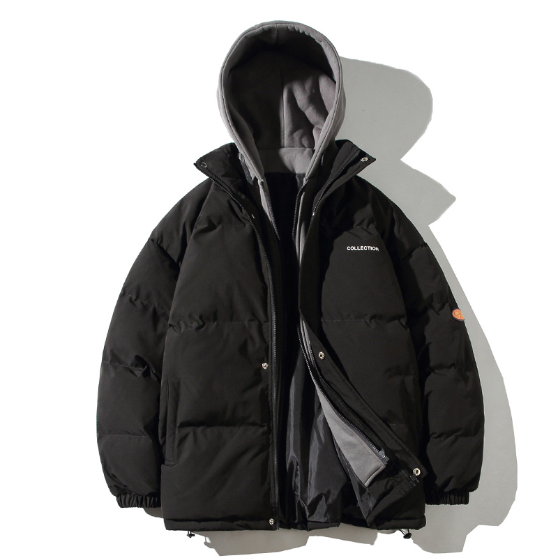 Casaco solto de capuz grosso masculino e feminino, casaco quente, streetwear, moda coreana, inverno, novo