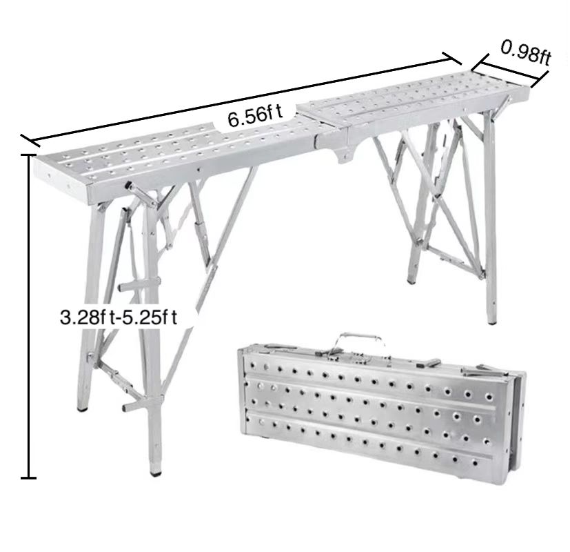 Large Loading Capacity Folding Multifunctional Metal Stool Lifting Scaffolding Engineering Ladder Platform