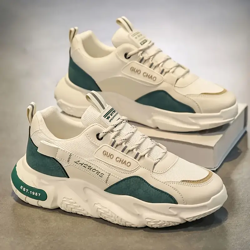 Sneakers casual retrò da uomo: slip-on stringati comodi e aderenti per attività all'aperto - Adatti per la primavera/estate/femminile
