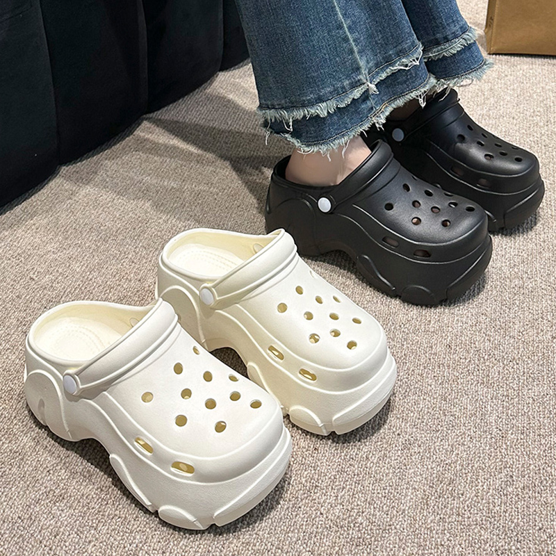 Chunky Platform Klompen Sandalen Vrouwen Zomer Zachte Dikke Bodem Strand Tuin Schoenen Vrouw Slide Antislip EVA Wedge Slippers