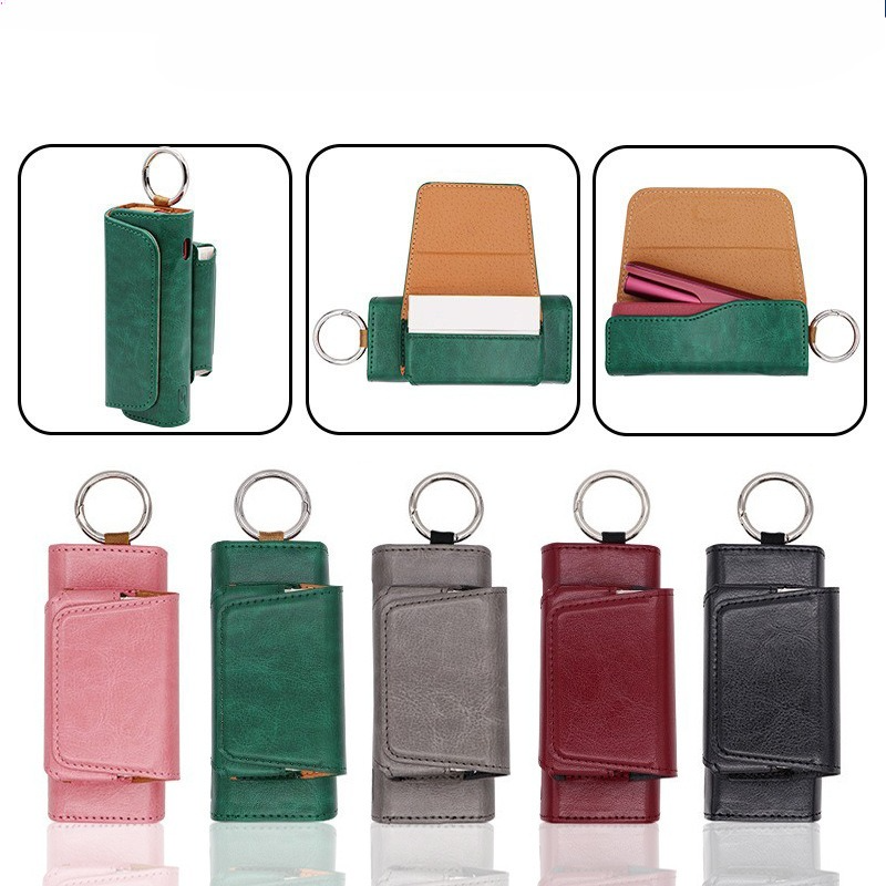 5 Color Classic Leather Cover for Iqos Iluma i Case 2in1 Leather Storage Bag Compatible with Iluma PRIME Case