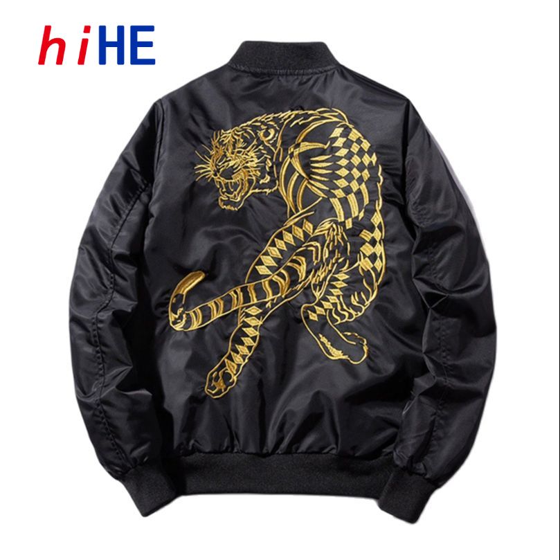Jaqueta Masculina Sukajan com Bordado de Tigre, Casaco de Luxo para Homens, Jaquetas Impermeáveis Japonesas para Primavera/Inverno 2026 Z1A1