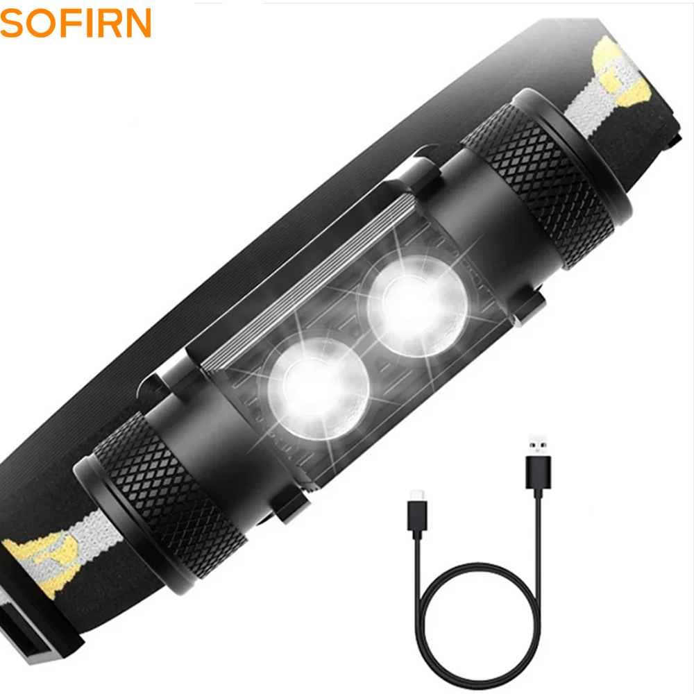SOFIRN H25S Mini LED-Stirnlampe XML 1200lm Stirnlampe Weißlicht Stirnlampe USB wiederaufladbar 18650 Stirnleuchte