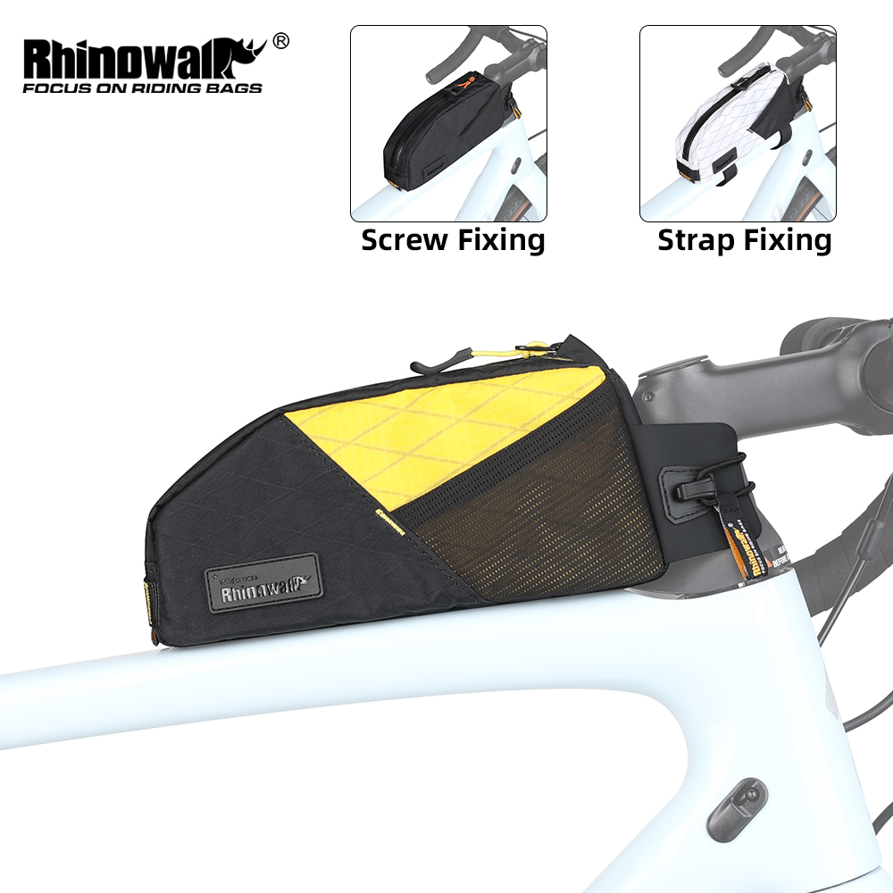 Rhinowalk Fiets Bovenbuis Tas Waterdicht 1.2L Voor Gravelbike Voorframe Tas Schroefbevestiging Bikepacking Reistas