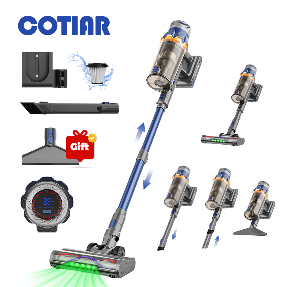 COTIAR S25 Aspirador de pó sem fio 650W 60kPa Forte sucção 70 minutos de tempo de execução Eletrodoméstico portátil Bateria removível