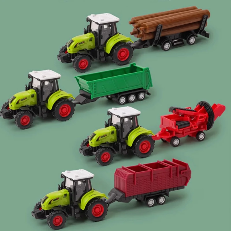 Tractor de inercia, coche, Tractor agrícola, camión, transporte, pulverizador, modelo, coche de bebé, juguete para niño, coche de ingeniería, juguetes educativos para niños