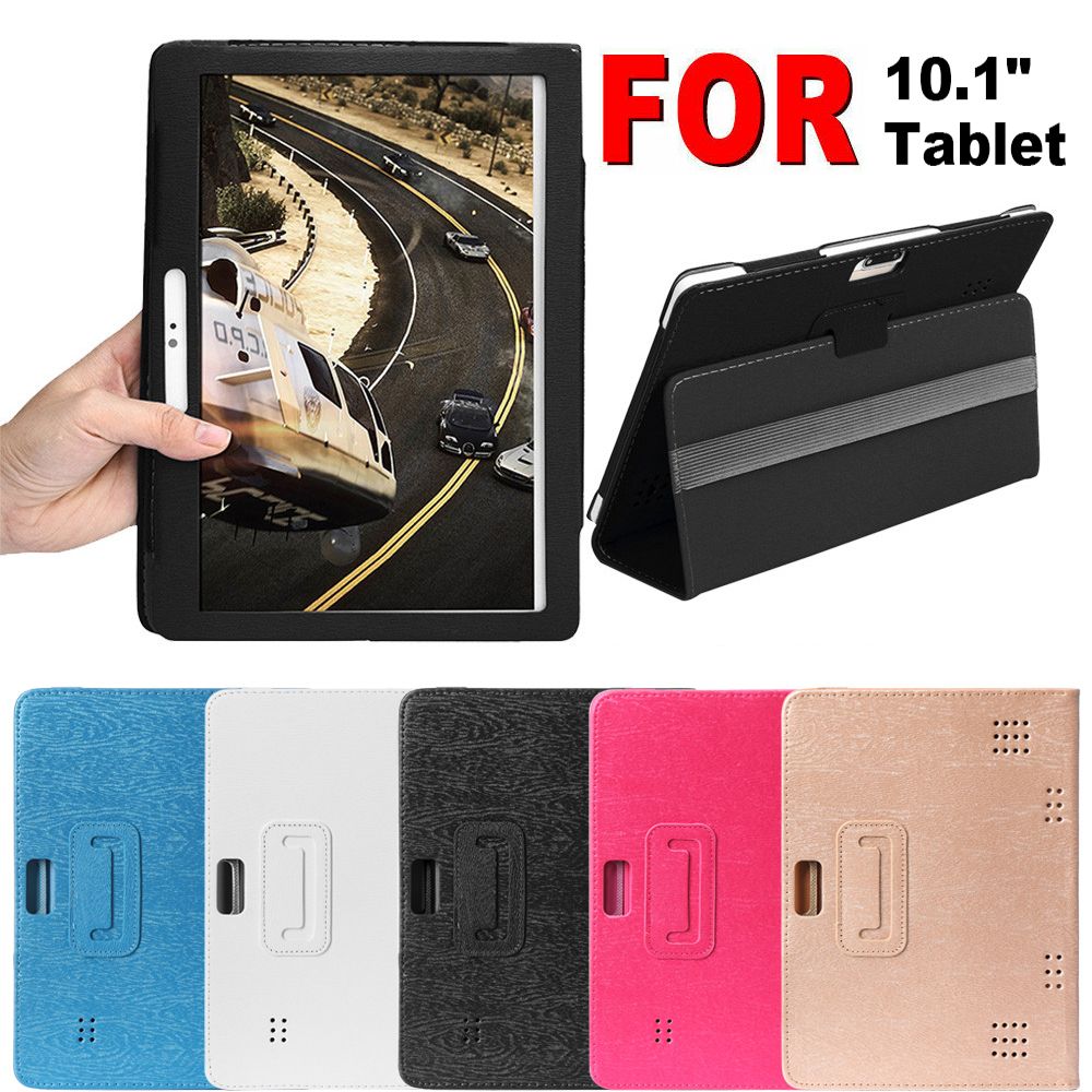 Funda protectora Universal para tableta de 10,1 pulgadas, carcasa de cuero colorida con soporte abatible para Samsung, Huawei y Android