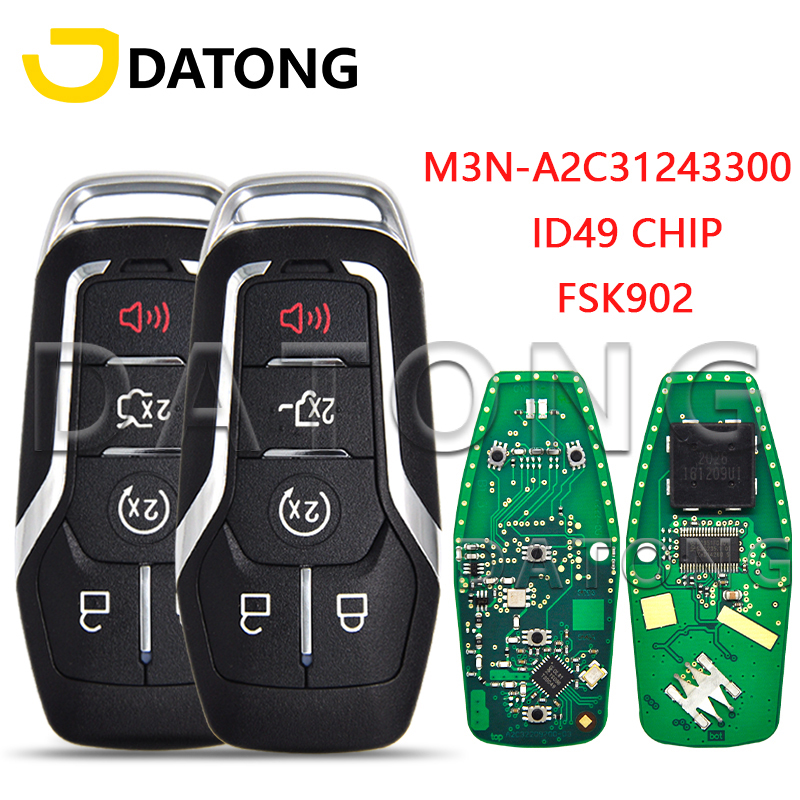 Datong Wereld Auto Afstandsbediening Sleutel Voor Ford Fusion Explorer Edge Mustang F150 F250 F450 350 Super Duty ID49 FSK902 keyless Card