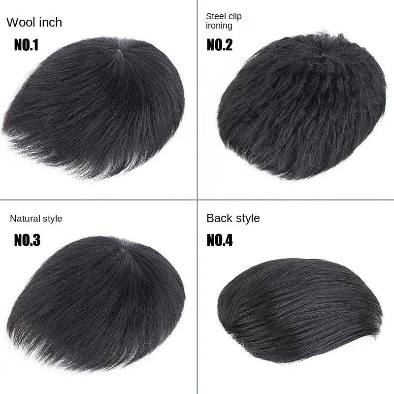 Human Hair 16x18CM 18X20CM Men Toupee With Clip Silk Top Breathable And Natural Male Hairpiece To Wear Quickly Increase Hair