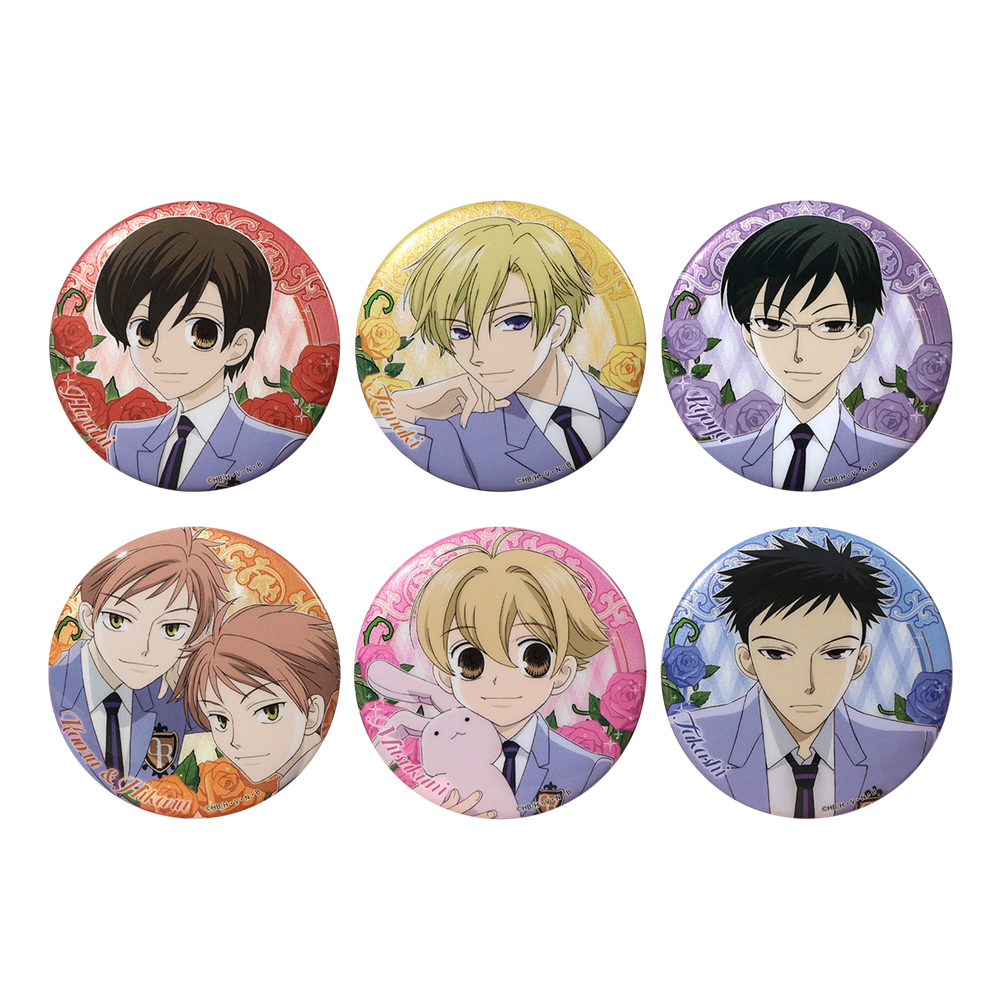 58mm アニメ あやめんそく  高校ホスト部 藤岡ハルヒ 桐里京也 コスプレ衣装 バッジ ピン SPTE ブリキ ブローチ 小道具 ギフト