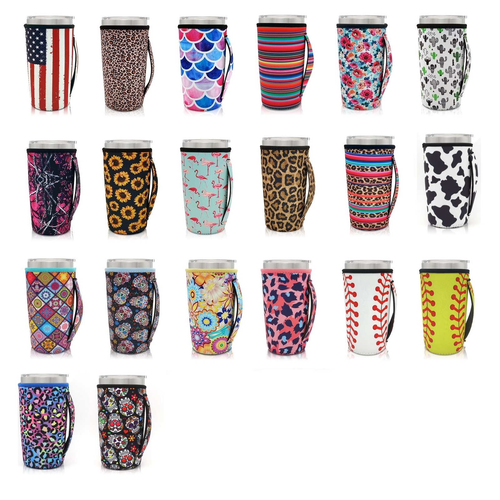 Herbruikbare Iced Coffee Cup Mouwen Neopreen Geïsoleerde Mouwen Cup Cover Houder Idee Voor 20Oz Tumbler Cup
